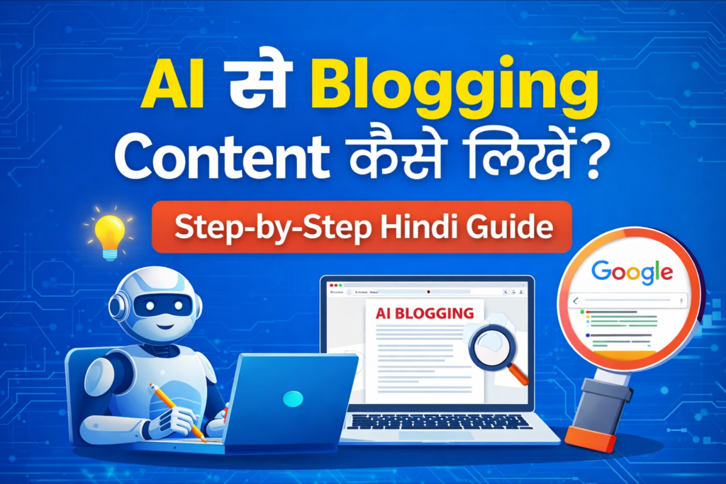 AI से Blogging Content कैसे लिखें – Step-by-Step Hindi Guide thumbnail image