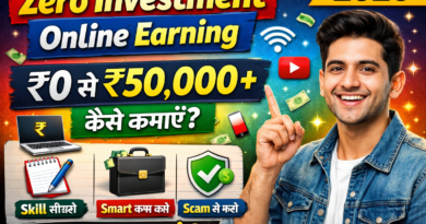 Zero Investment Online Earning 2026 – बिना पैसे लगाए ₹0 से ₹50,000 तक ऑनलाइन कमाई कैसे करें